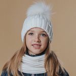 НаследникЪ Выжанова Шапка с цветным помпоном (цв. экрю) НаследникЪ Выжанова Шапка с цветным помпоном (цв. экрю)