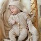 НаследникЪ Выжанова Плед с капюшоном "Вьюнок" цв. бежевый, р. 95х95