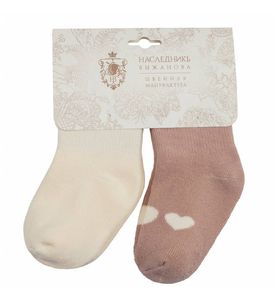 НаследникЪ Выжанова Носки махра (2 шт.) экрю/бежевый  Н7НВ-ЭБ