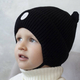 НаследникЪ Выжанова Шапка зимняя на завязках, цв. черный  НВ1041-ЧР