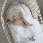 НаследникЪ Выжанова 105к-3520-БЛ Полотенце крестильное (цв. белый, круж. Кружево 3520, р. 90х90)