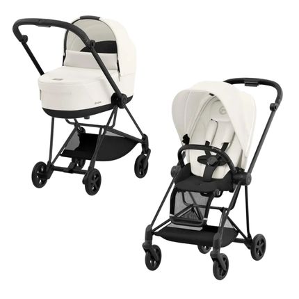 Детская коляска 2 в 1 Cybex Mios III Off White на шасси Matt Black