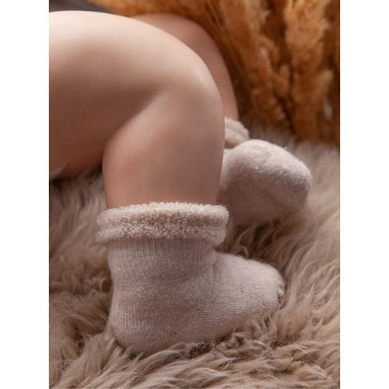 НаследникЪ Выжанова Носки для младенцев полный плюш (цв. бежевый) NPML-014-0