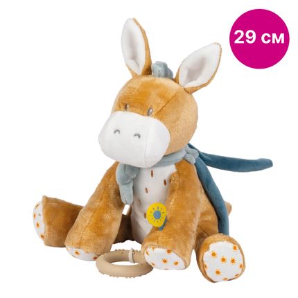 Nattou 595056 Игрушка мягкая Musical Soft toy FELIX & LEO Ослик музыкальная