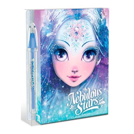 Nebulous Stars 11579-1_NSDA Серия Iceana: Блокнот в жестком переплете, на резинке, с геливой ручкой