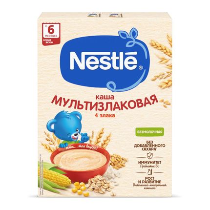 Nestle® Безмолочная мультизлаковая каша 5 злаков, 200гр