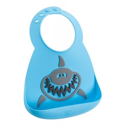 Make My Day Детский нагрудник, голубой с серым Shark (АКУЛА) BB118