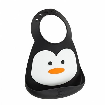 Make My Day Детский нагрудник, черный Penguin (BB112)