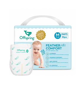 Offspring Комфорт трусики-подгузники ультратонкие, M 6-11 кг. 44 шт. расцветка Воздушная коллекция Offspring Комфорт трусики-подгузники ультратонкие, M 6-11 кг. 44 шт. расцветка Воздушная коллекция