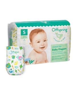 Offspring подгузники, S 3-6 кг. 48 шт. расцветка Восточные сказка