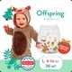 Offspring трусики-подгузники, L 9-14 кг. 36 шт. расцветка Новый год