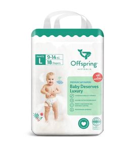 Offspring трусики-подгузники, L 9-14 кг  18 шт  расцветка Тропики