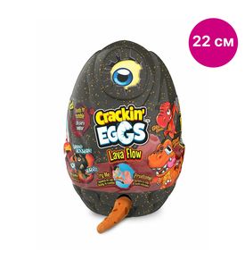 Crackin'Eggs SK004А1 Игрушка мягконабивная динозавр 22 см в яйце. Серия Лава