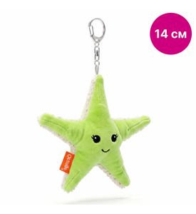 ORANGE Мягкая игрушка Звезда зеленая 14 с метал. кольцом