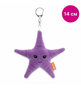 ORANGE Мягкая игрушка Звезда сиреневая 14 с метал. кольцом