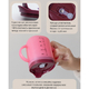 Paomma Кружка-непроливайка 3 в 1, 250 мл, Raspberry