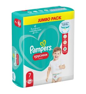 Pampers Pants Трусики Mega Pack 7 (17+кг) ,34 шт