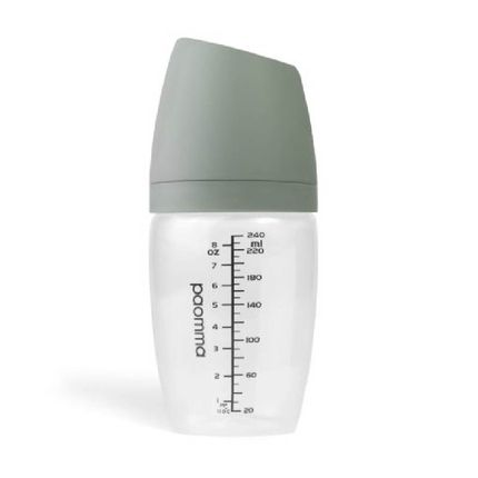 Paomma Пластиковая бутылочка, 240 мл, Sage. в комплекте соска M (3-6 м) средний поток PB207