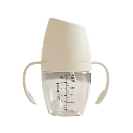 Paomma PBH11 Поильник-непроливайка уточка с носиком и ручками 180 мл, Buttercream