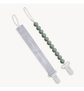 Paomma Держатель для пустышки, Light grey/Sage 2шт Paomma Держатель для пустышки, Light grey/Sage 2шт
