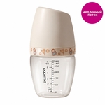Paomma Пластиковая бутылочка силикон соска медл поток, 180 мл, Buttercream/Matryoshka dolls