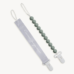 Paomma Держатель для пустышки, Light grey/Sage 2шт Paomma Держатель для пустышки, Light grey/Sage 2шт
