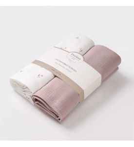 Perina Комплект пелёнок детских (2 шт) Лето розовое/Мокко Perina Комплект пелёнок детских (2 шт) Лето розовое/Мокко