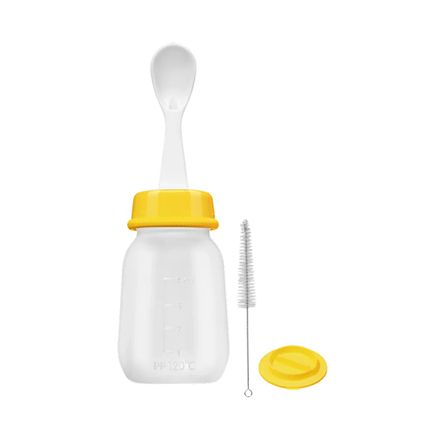 PIGEON Бутылочка с ложечкой для кормления, 5 мес, 120 мл