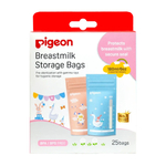 PIGEON Пакеты для заморозки и хранения грудного молока 180 мл, 25 шт, Animal