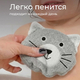 Roxy Kids Мягкая губка для купания «Серый котик» Roxy Kids Мягкая губка для купания «Серый котик»