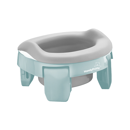 ROXY-KIDS Горшок дорожный HandyPotty 3 в 1 арктический голубой и вкладка светло-серая