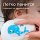 Roxy Kids Мягкая губка для купания с хлопковым покрытием «КИТ» Roxy Kids Мягкая губка для купания с хлопковым покрытием «КИТ»