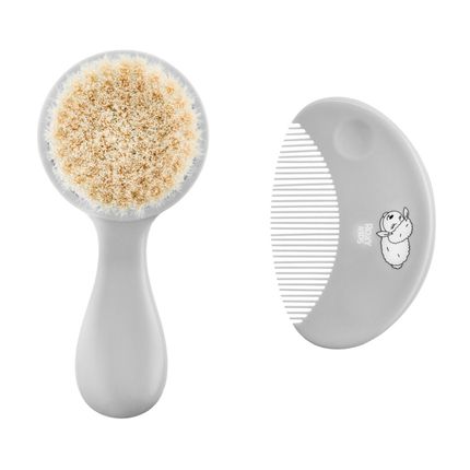 ROXY-KIDS Мягкая расческа-щетка и гребешок. Ворс из овечьей шерсти. Цвет серый RBH-003-Gr ROXY-KIDS Мягкая расческа-щетка и гребешок. Ворс из овечьей шерсти. Цвет серый RBH-003-Gr