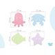 ROXY-KIDS Набор игрушек для ванны мини-коврики SEA ANIMALS, SOFT COLORS 12  шт