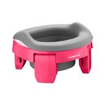 Roxy-Kids Горшок дорожный HandyPotty 3 в 1 фуксия и вкладка серая