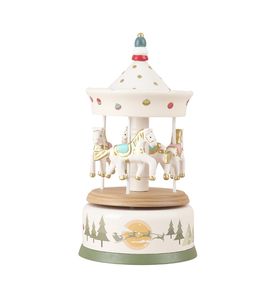 Roxy-Kids Музыкальная карусель с лошадками заводная, бук, New Year. RCAR-002