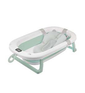 ROXY-KIDS RFB-11-G Ванночка складная с термометром и матрасиком, зеленая ROXY-KIDS RFB-11-G Ванночка складная с термометром и матрасиком, зеленая