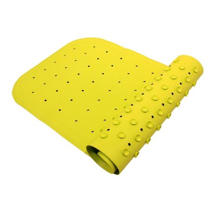 Антискользящий резиновый коврик для ванны ROXY-KIDS (34х58см). Цвет жёлтый
