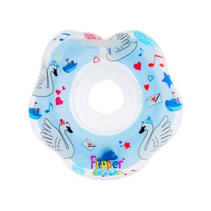 Roxy kids Надувной круг на шею для плавания малышей Flipper 0+ с музыкой Лебединое озеро.