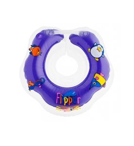 Roxy kids Надувной круг на шею для плавания малышей Flipper 0+ с Музыкой Буль-буль водичка