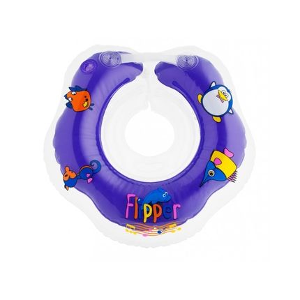 Roxy kids Надувной круг на шею для плавания малышей Flipper 0+ с Музыкой Буль-буль водичка