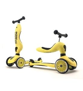 Детский трехколесный самокат с сиденьем Scoot&Ride HighwayKick 1 (Seat) (лимон)