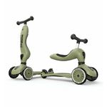 Детский трехколесный самокат с сиденьем Scoot&Ride HighwayKick 1 (Оливковый)