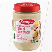 Semper Пюре Картофельное с семгой в сливочном соусе с кусочками рыбное с 9 мес 190гр