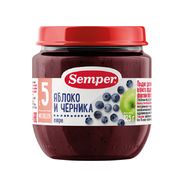 Semper пюре Яблоко и черника 125гр