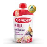 Semper Пюре детское фруктовое груша чернослив злаки каша без сахара с 6 месяцев 120 г 