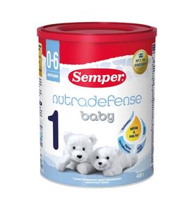 Semper Молочная смесь Nutradefense Baby 1 с рождения детская 400 г