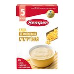 Semper Каша детская Кукурузная безмолочная без сахара без глютена для первого прикорма с 5 мес 180 г