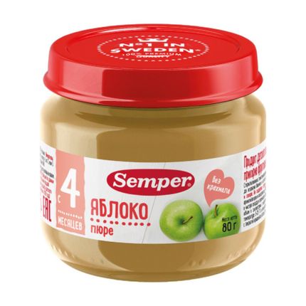 Semper пюре "Пюре из яблок" 80гр