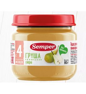 Semper пюре "Груша пюре" 80гр